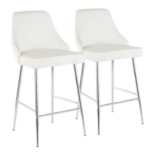 Marcel 25" Fixed-height Counter Stool - Set Of 2